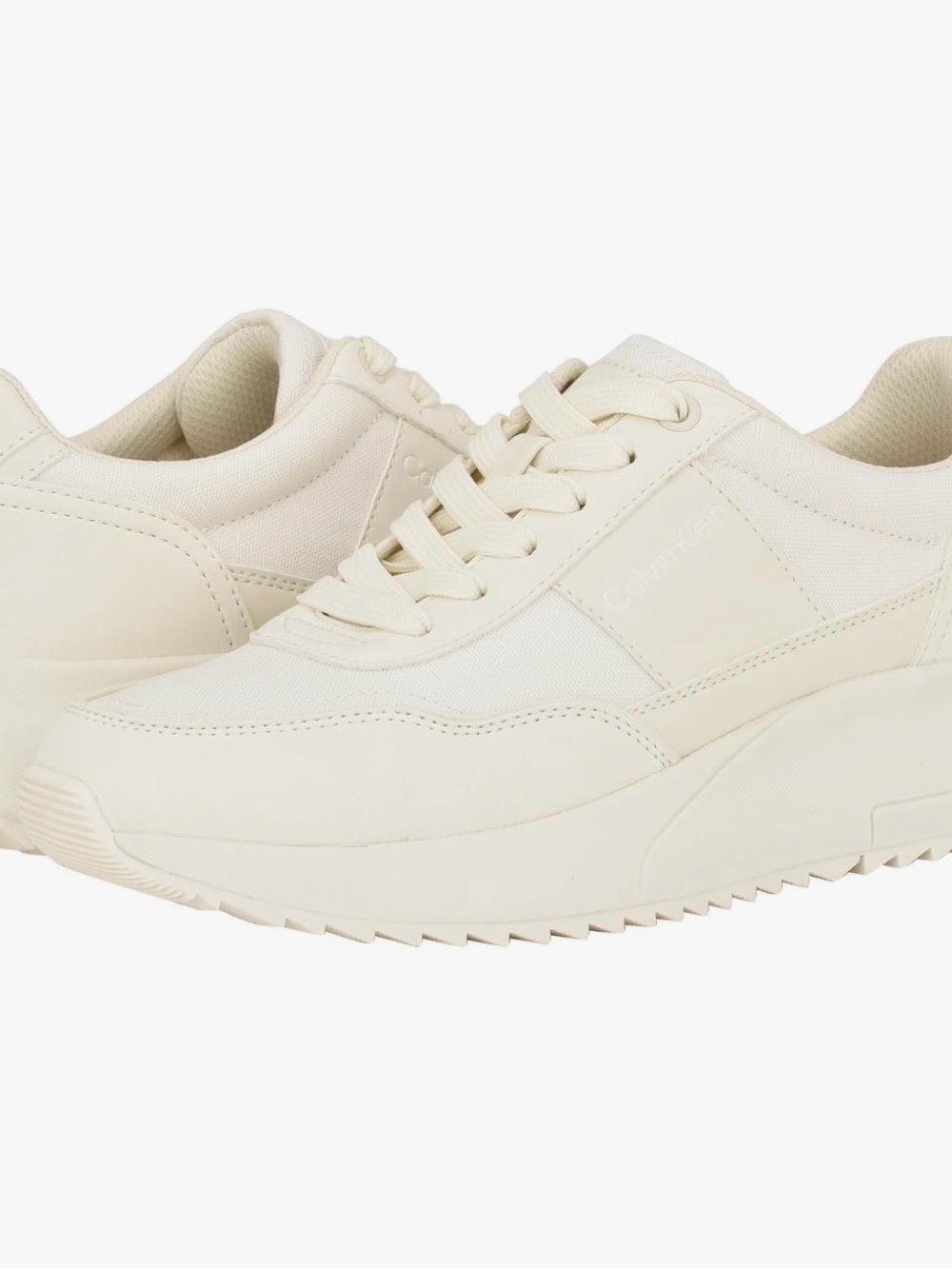 Calvin Klein Women's Platform Sneakers in Cream